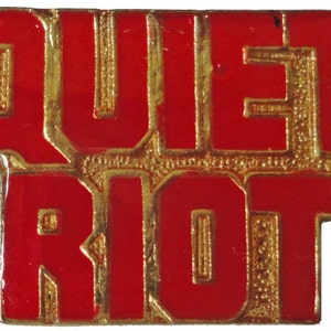 QUIET RIOT Metal Health vintage enamel pin heavy metal 1980s