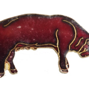 PIG vintage enamel pin lapel pinback