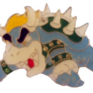 Bowser NINTENDO Super Mario Bros video game vintage enamel pin lapel badge gift snes nes pinback
