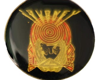 vintage JOURNEY band Frontiers metal enamel pin button Don't Stop Believin 1980s rock concert