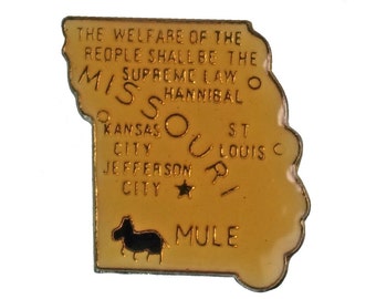 MISSOURI STATE vintage enamel pin lapel badge  landscape pinback