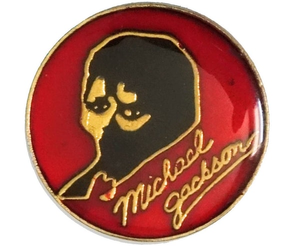 MICHAEL JACKSON Thriller Vintage Enamel Pin Lapel Badge Billie