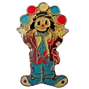 JUGGLER CLOWN vintage enamel pin lapel badge brooch gift hobo tramp juggalo icp