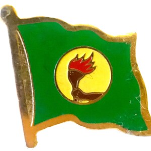 ZIARE AFRICA FLAG vintage enamel pin lapel badge brooch gift pinback