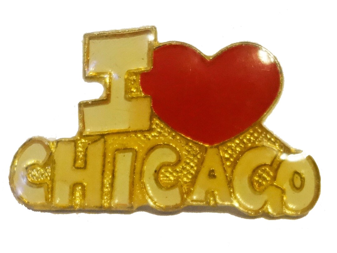 I Love CHICAGO ILLINOIS Vintage Enamel Pin Lapel Pinback State Travel i-love-chicago-illinois-vintage-enamel-pin-lapel-pinback-state-travel