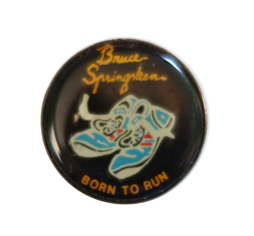 BRUCE SPRINGSTEEN Born to Run Vintage Enamel Pin Badge Lapel Gift ...