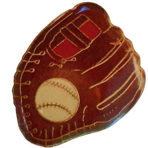 BASEBALL-HANDSCHUH Mit Vintage Emaille Pin Anstecknadel MLB Sport Fan Pinback