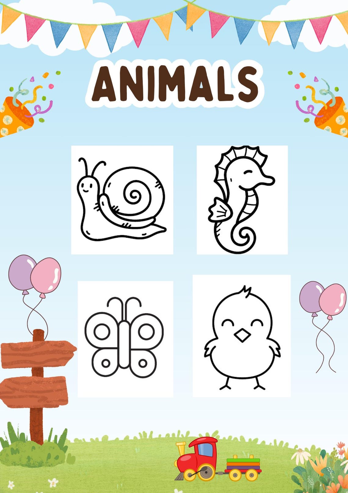 Simple Coloring Small 200 Easy Coloring Pages | for Small Kids Toddlers | Instant Download ...