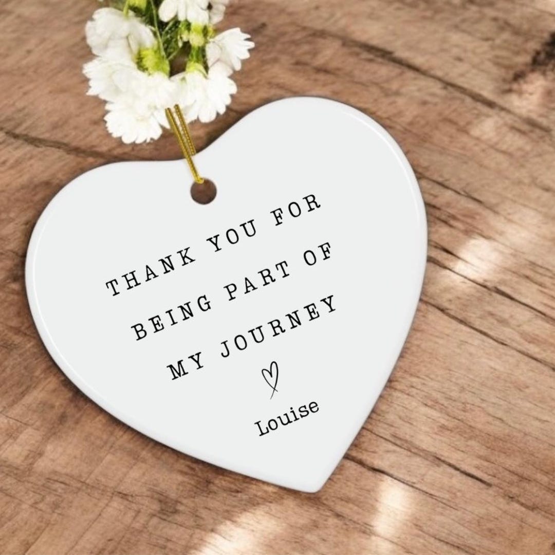 Thank You for Being Part of My Journey Keepsake Gift, Friendship ...