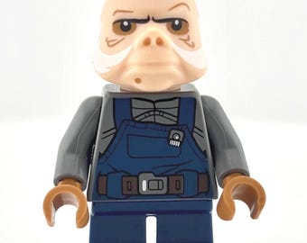 LEGO® Star Wars Ugnaught Minifigure, Blue Overalls Sci-Fi Alien Goblin Empire Strikes Back, Cloud City Worker, Fantasy Dwarf Star Wars MOC