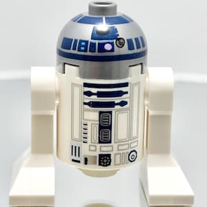 LEGO® R2-D2 Astromech Droid Minifigure – Flat Silver Dome – Star Wars minifigure, Rare & Retired