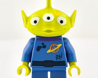 Minifigura Disney de Alien de LEGO® Toy Story – Mancha amarilla – Minifigura rara y retirada de Toy Story 3 – Alien clásico de Pixar, Pizza Planet, Fan de la pizza