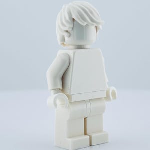 LEGO® White Monochrome Minifigure, Rare Solid White Minifig, LGBTQ Pride Rainbow, Custom MOC, Minimalist Build, Lego Fan Collectible Gift