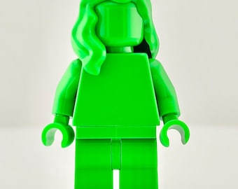 LEGO® Green Monochrome Minifigure, Rare Solid Green Minifig, LGBTQ Pride Rainbow,Custom MOC, Minimalist Build, Collectible Gift for Lego Fan