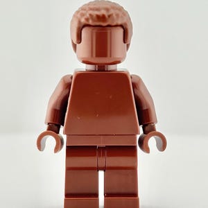 LEGO® Brown Monochrome Minifigure, Rare Solid Brown Minifig, LGBTQ Pride Rainbow, Custom MOC, Minimalist Build,Collectible Gift for Lego Fan