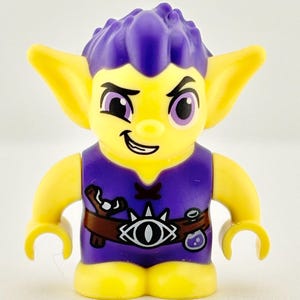 LEGO® Rimlin Goblin Minifigure – LEGO® Elves Series – Mischievous Forest Creature – Retired Fantasy Villain – LEGO® Goblin with Cape & Hood