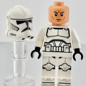 LEGO® Clone Trooper Phase 2 Star Wars Minifigure – Star Wars The Clone Wars -Nougat Head- Rare Minifig for Army Builders- Star Wars Trooper