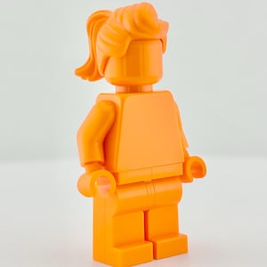 LEGO® Orange Monochrome Minifigure, Rare Solid Orange Minifig, LGBTQ Pride Rainbow, Custom MOC, Minimalist Build, Lego Fan Collectible Gift