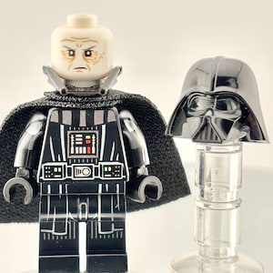 LEGO® Darth Vader Minifigure – Printed Arms w/ Death Star torso, Soft Cape White Head with Frown, Star Wars Classic Villain, Rare & Retired