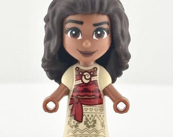LEGO® Moana (Sienna) Disney Minifigure – Micro Doll – Wayfinder – Ocean Voyager – Polynesian Island Princess – LEGO® Disney Moana Figure