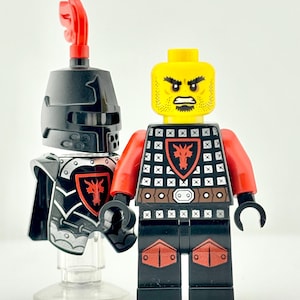 LEGO® Dragon Knight Minifigure – Dragon Armor, Closed Helmet, Red Plume – Castle Medieval Army Soldier – Retired LEGO® Knight for MOCs