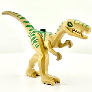 LEGO® Coelophysis Dinosaur Jurassic World Minifigure – Brown Dino Yellow Eyes – Retired LEGO® Jurassic Park Raptor – Rare Prehistoric Dino
