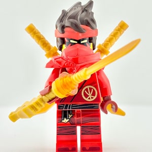 LEGO® Kai Ninjago Minifigure – Ninjago Dragons Rising Season 2 – Red Ninja of Fire – Retired LEGO® Minifig – Great for Elemental Team Builds