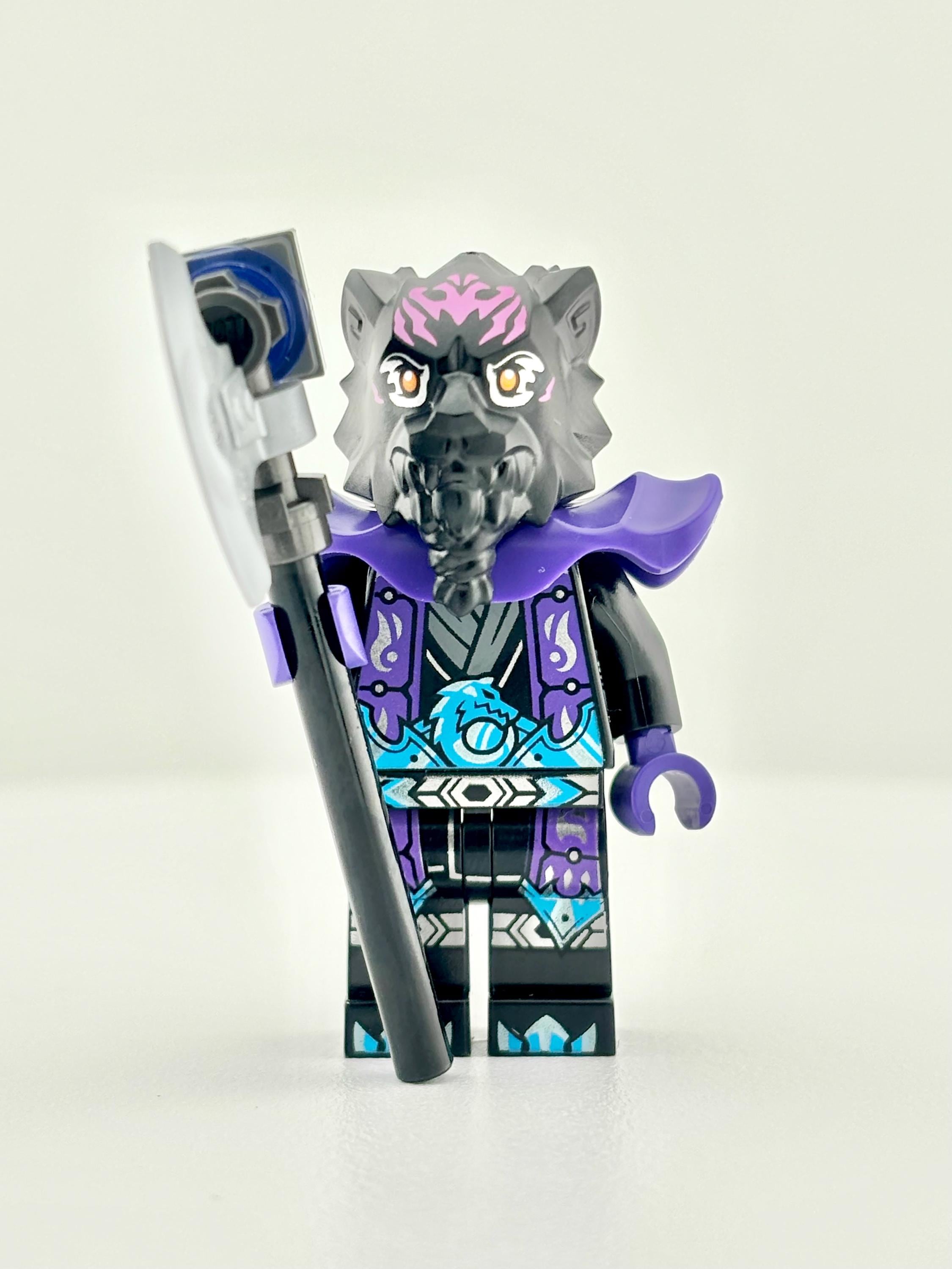 LEGO® Lord Ras Minifigure With Weapon – Dark Purple Robes