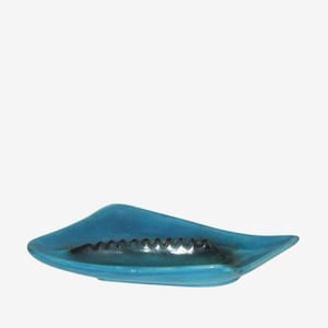 Vintage 1950s Blue Free Form Ashtray