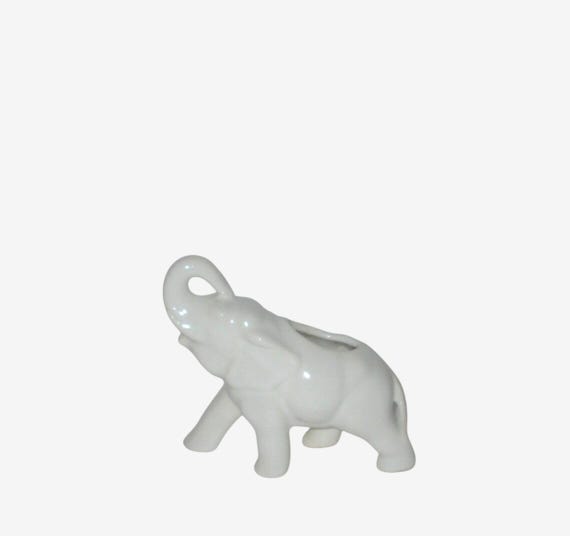 Vintage 1950s White Elephant Planter