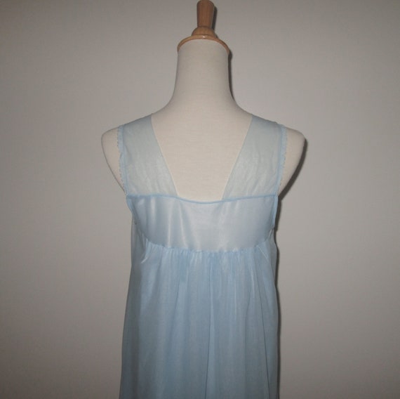 Vintage 1960s Blue Nightgown By Penney's Adonna -… - image 5