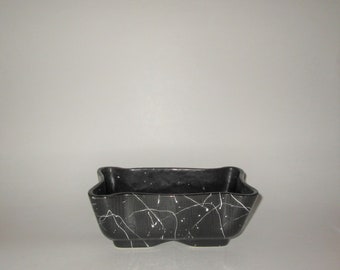 Vintage 1950s Black Splatter Squiggle Planter