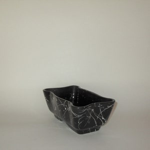 Vintage 1950s Black Splatter Squiggle Planter image 5