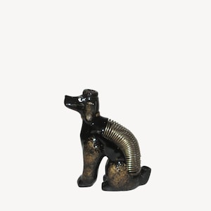 Vintage Black Poodle Coil Letter Holder Organizer