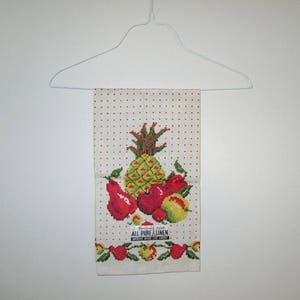 Vintage Fruit Pineapple Linen Tea Towel By Parisian Prints image 1