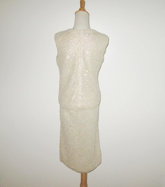 Vintage 1960s Sequin Beaded Suit By Gene Shelley'… - image 5