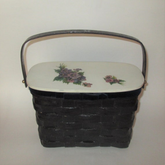 Vintage 1960s Purple Basket-Weave Handbag - Pansy 