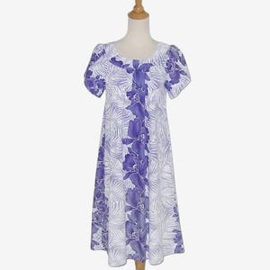 Vintage Purple Floral Hawaiian Muumuu Dress By Royal Creations Hawaii - Size S, M