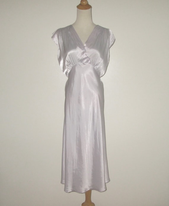 Vintage 1930s 1940s Lavender Blue Nightgown - Size