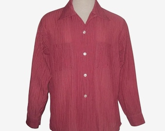 Vintage 1950s Corduroy Shirt by Penney's Towncraft - Size L