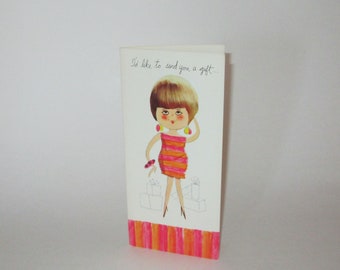 Vintage 1960s Mod Girl Birthday Greeting Card - A Studio Card By Sunshine