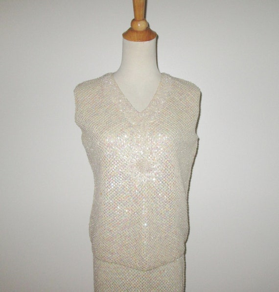 Vintage 1960s Sequin Beaded Suit By Gene Shelley'… - image 2