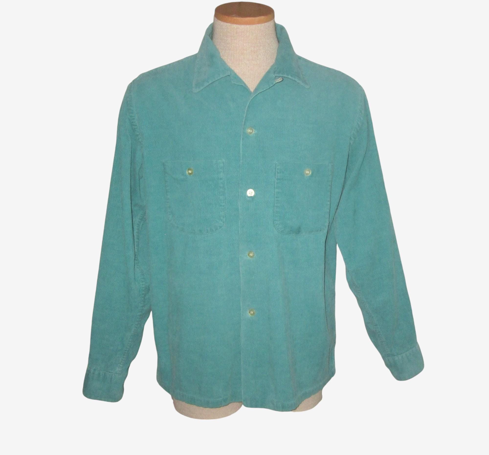 Vintage 1950s Corduroy Shirt by Penney's Towncraft - Size L Vintage 1950s Corduroy Shirt by Penney's Towncraft - Size L