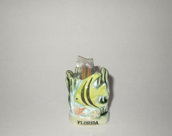 Vintage 1950s Florida Souvenir Toothpick Holder