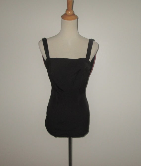 Vintage 1950s Black Swimsuit Masterpiece by Catalina Size - Etsy