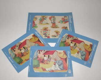 Vintage 1950s Fiesta Meyercord Decals Transfers - Set Of Four
