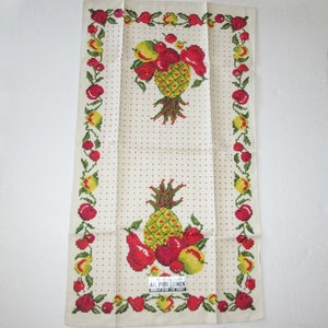 Vintage Fruit Pineapple Linen Tea Towel By Parisian Prints image 4