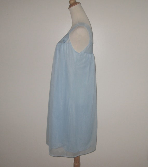 Vintage 1960s Blue Nightgown By Penney's Adonna -… - image 3