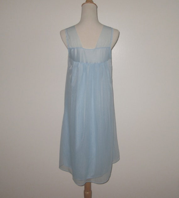 Vintage 1960s Blue Nightgown By Penney's Adonna -… - image 4