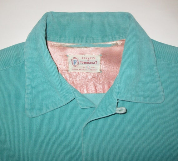 Vintage 1950s Corduroy Shirt By Penney's Towncraf… - image 5